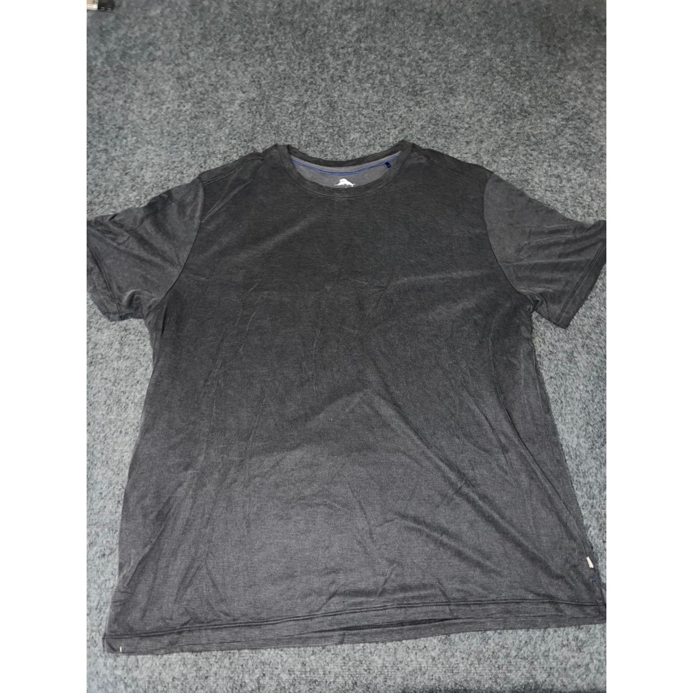 Tommy Bahama Mens XXL Charcoal Gray Textured Short Sleeve T-Shirt